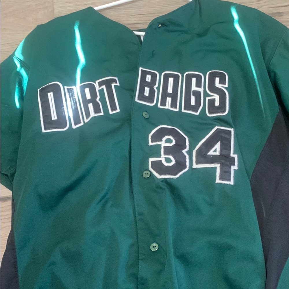 Green Baseball Jersey with Number 34